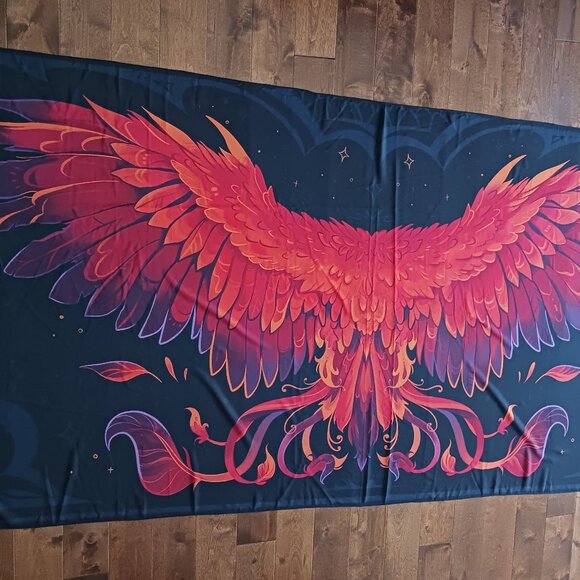 Fae Crate Scarf Women's Neckerchief Wrap Kerchief Bandana Wall Art Phoenix - Picture 1 of 8